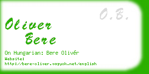 oliver bere business card